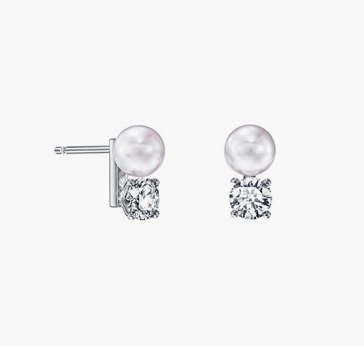 TASAKI バランス デュオ パール アンド ダイヤモンド ピアス