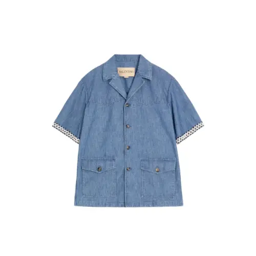 VALENTINO denim bowling shirt