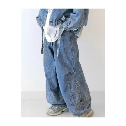 minsobi スノーウォッシュデニムパンツ