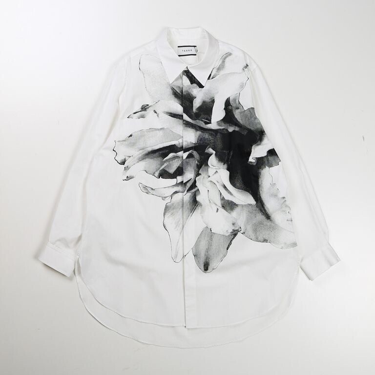 TAAKK "PIGMENT FLOWER" LONG SHIRTS