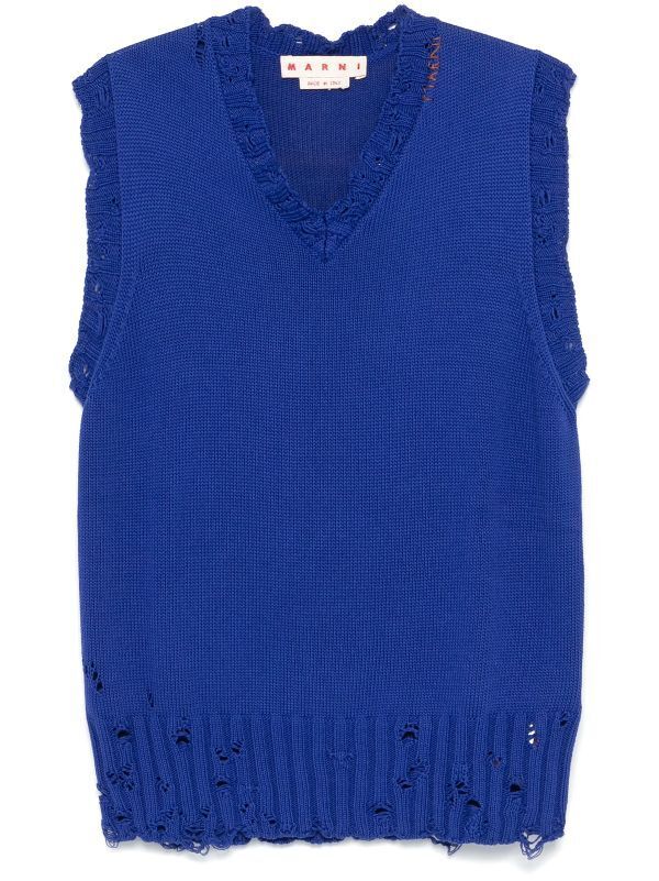 MARNI cotton V neck vest