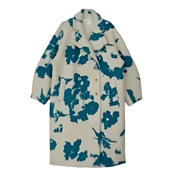 Ameri VINTAGE UND SHADOW FLOWER WOOL COAT