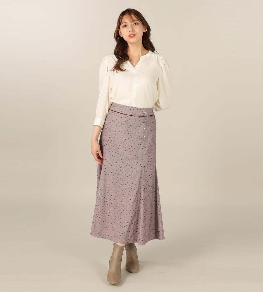LAISSE PASSE ドットマーメイドフレアースカート
