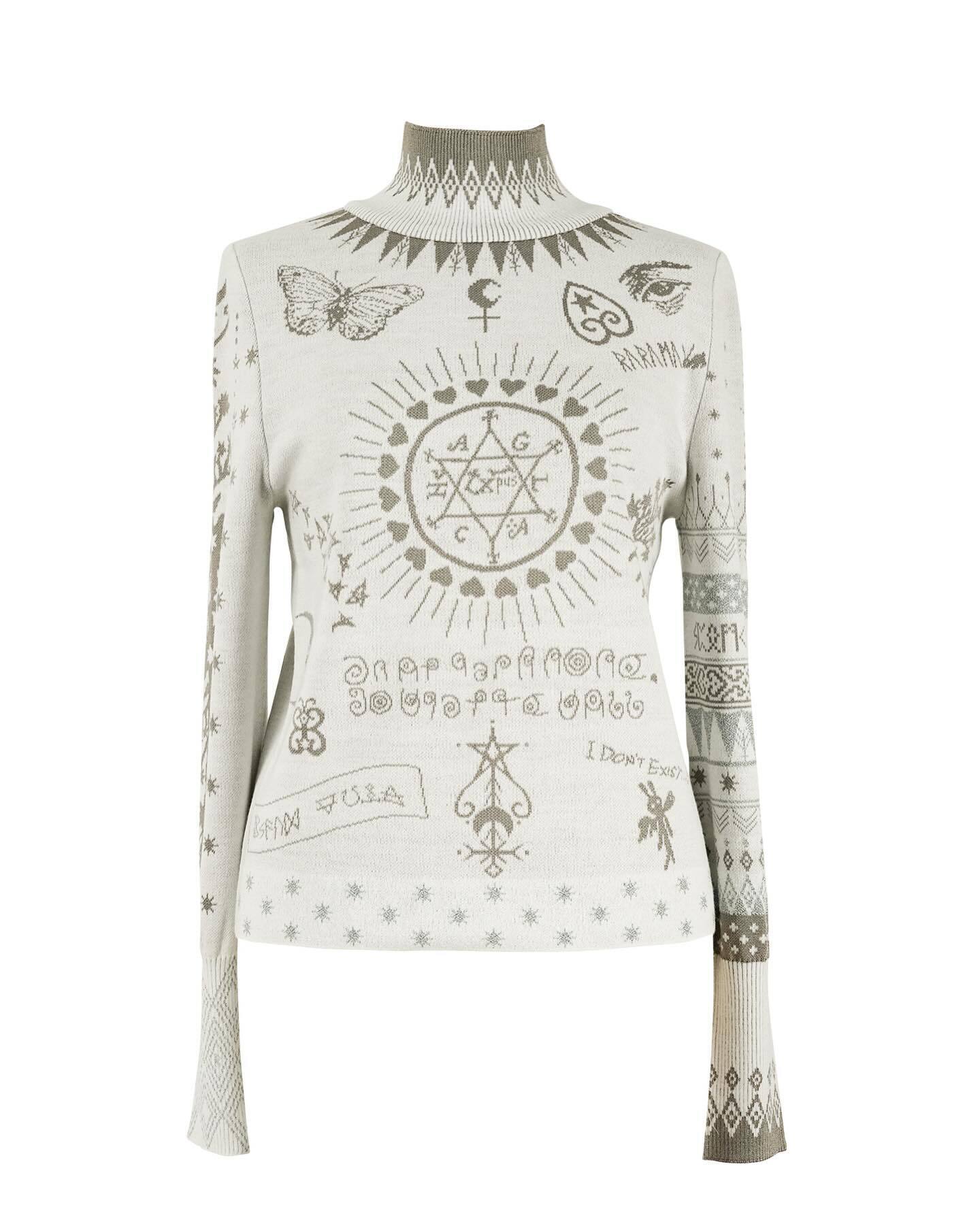rurumu: tattoo motif highneck sweater