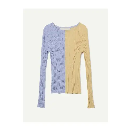 leinwande Mixture Rib Knitted Top