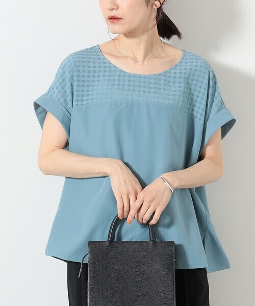 BEAMS HEART シアーチェック パネル プルオーバー
