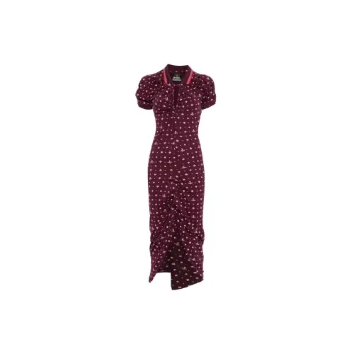 Vivienne Westwood patterned ruched midi dress