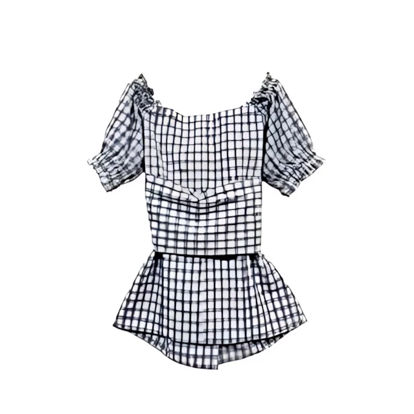 HONEY MI HONEY ribbon puff sleeve blouse