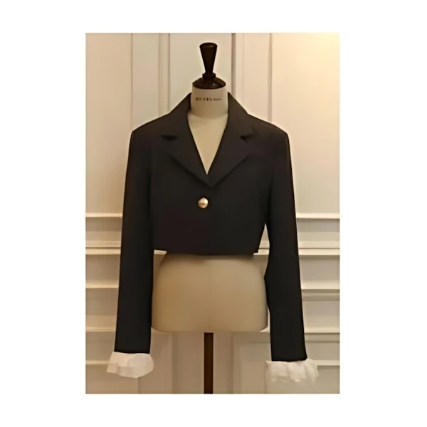 MISTREASS Cuff Ruffles Mini Tailored Jacket