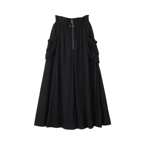COCO DEAL レーヨンナイロンジップスカート