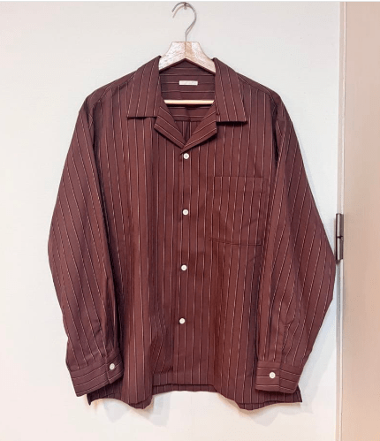 GU ストライプ メンズ長袖シャツ