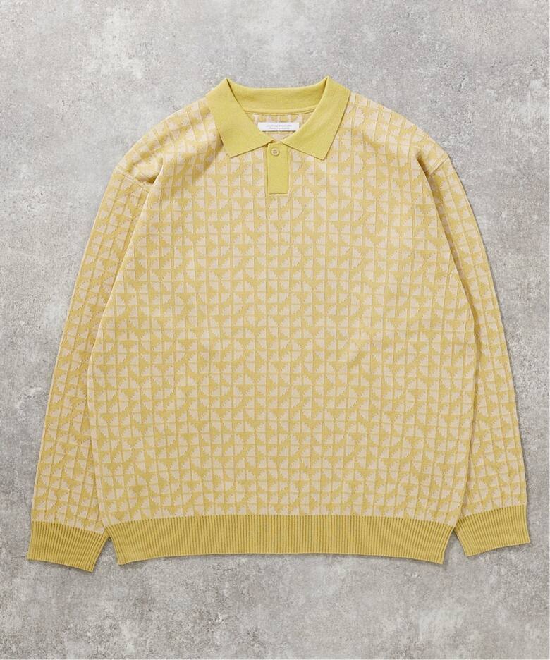 JOURNAL STANDARD レトロモダンパターン L/S ニットポロシャツ