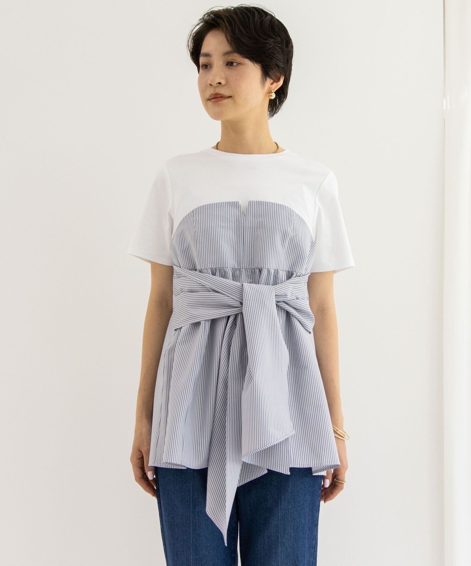 NOLLEY'S ビスチェ風コンビTシャツ