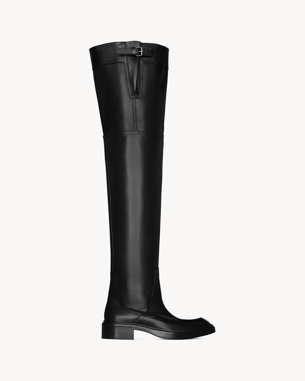 SAINT LAURENT ジョー オーバーニーブーツ（スムースレザー）