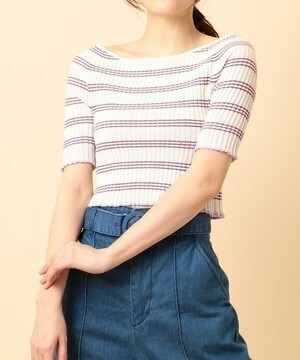 me&me couture リブオフショルニット