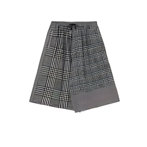 SYTE CRAZY CHECK MULTI-MATERIAL SWITCHING 7/10 LENGTH STRING PANTS