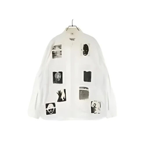 KIDILL 21AW パッチワーク 長袖シャツ ホワイト