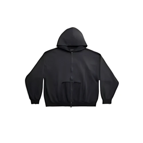 Balenciaga TAPE TYPEロゴ ジップアップ フリース フーディ