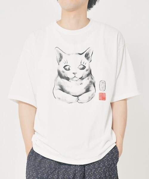 CORISCO アニマル水墨画風Tシャツ