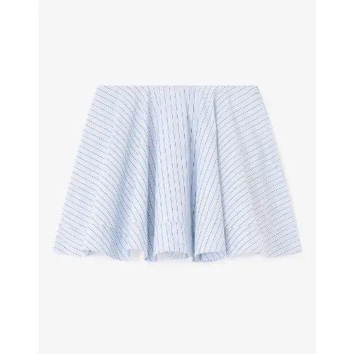 GANNI Blue Stripe Mini Circle Skirt