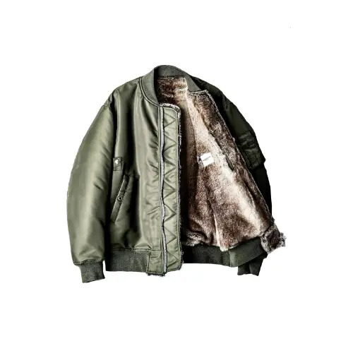 TAKAHIROMIYASHITATheSoloist. faux fur lining flight jacket.