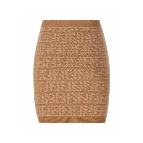 FENDI ブラウンカシミア スカート