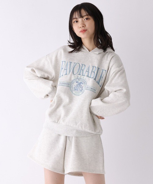 repipi armario 【裏起毛】☆セットアイテム☆フードカレッジセットアップ