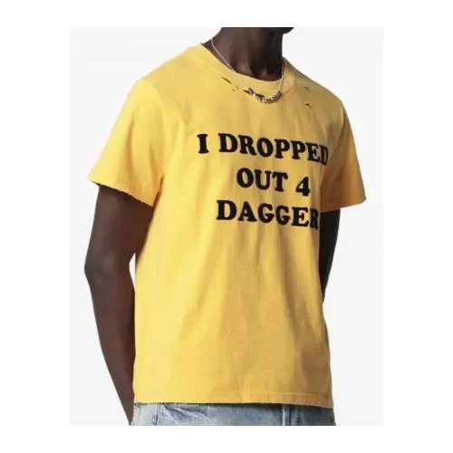 Dagger distressed slogan-print T-shirt