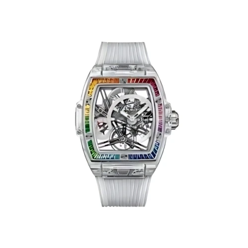HUBLOT スピリット オブ ビッグ・バン トゥールビヨン 5デイ パワーリザーブ サファイア レインボー