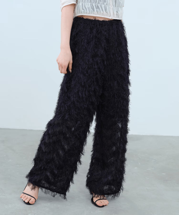 CODE A feather jacquard easy pants
