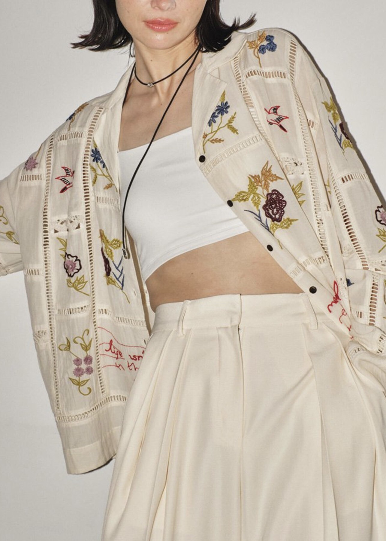 TODAYFUL Embroidery Patchwork Shirt