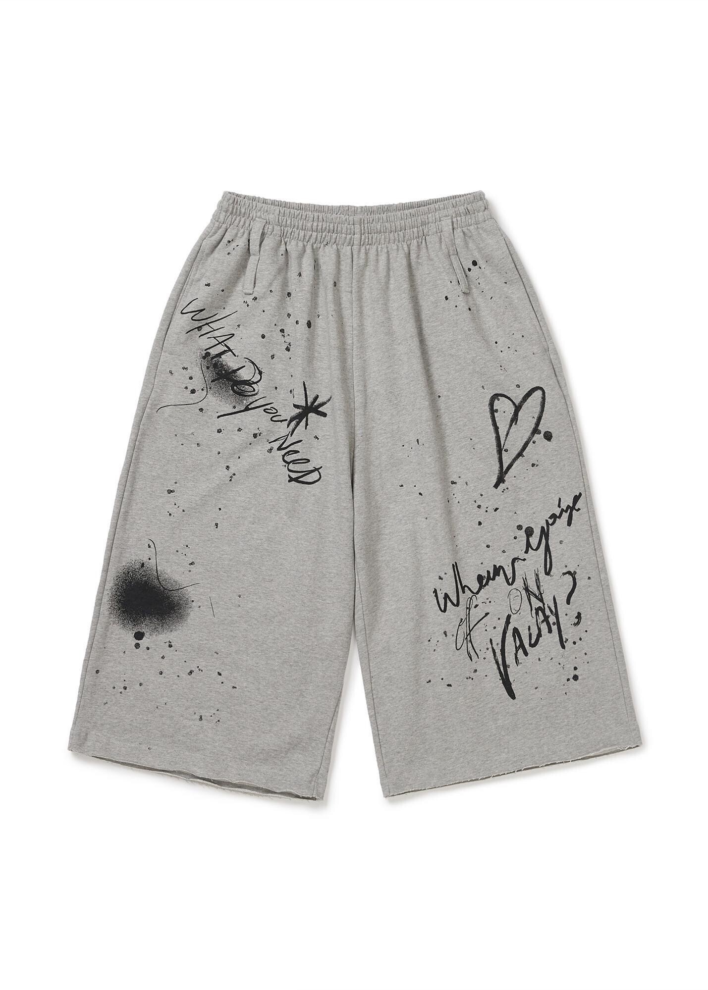 LCDC PRINTED BERMUDA SWEATPANTS (GREY)