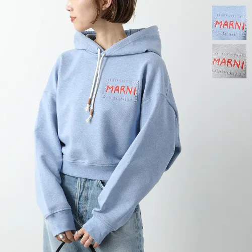 MARNI ロゴアップリケ付き スウェットパーカー