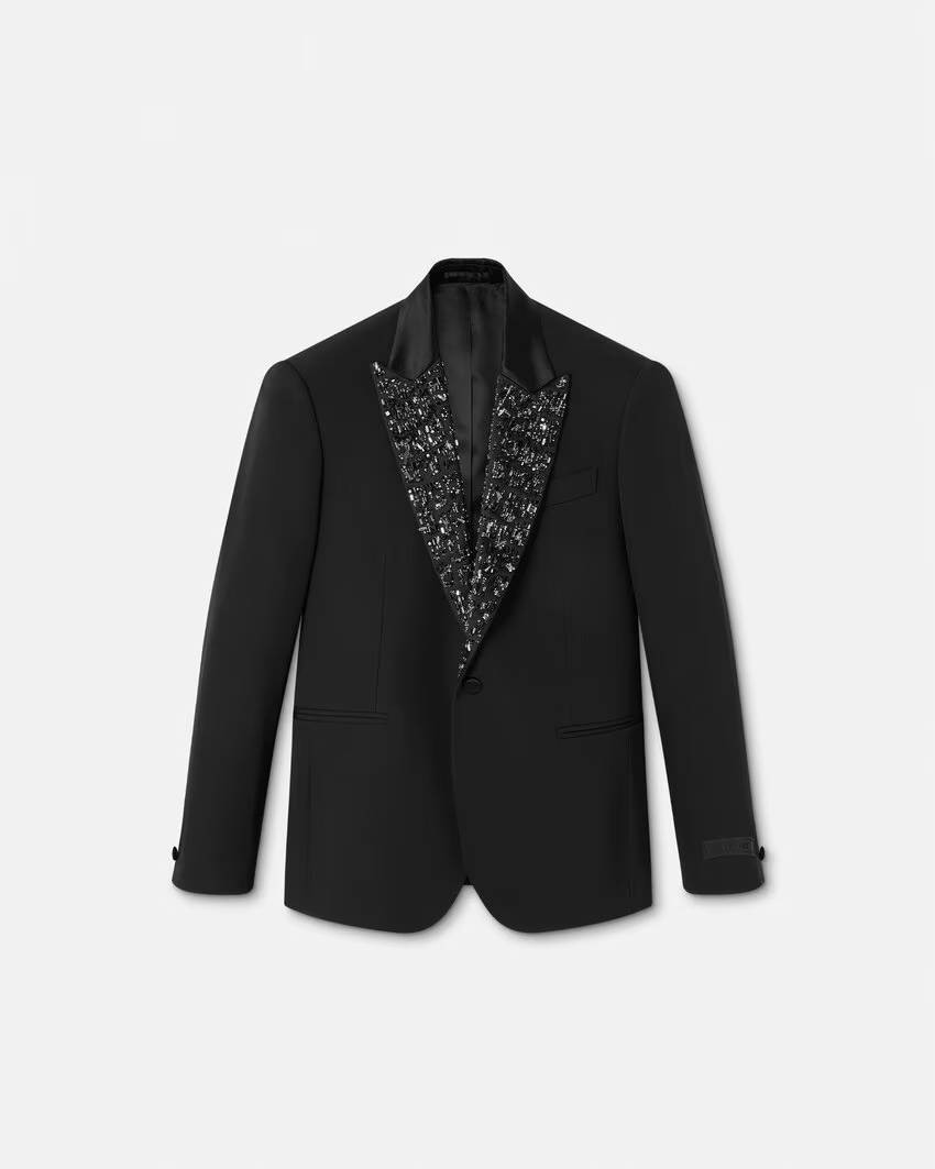 Versace クリスタル シングルブレスト ブレザー