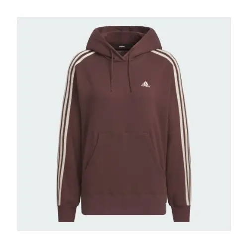 adidas エッセンシャルズ プラス スリーストライプス フレンチテリー パーカー