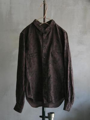 Vlas Blomme かすれボタニカルフラワー プリントタイニーシャツ