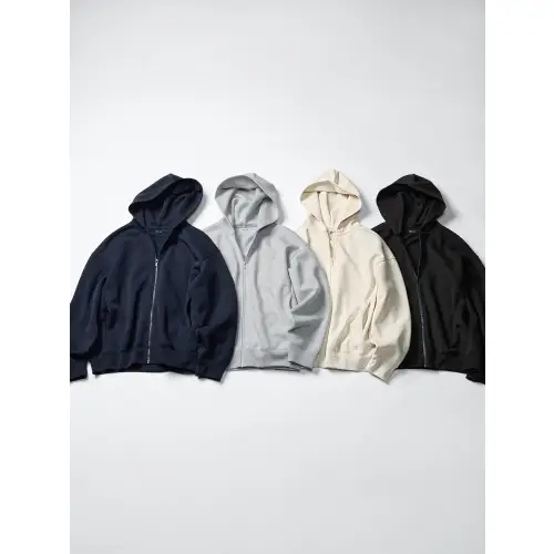 UNIQLO : C スウェットオーバーサイズフルジップパーカ
