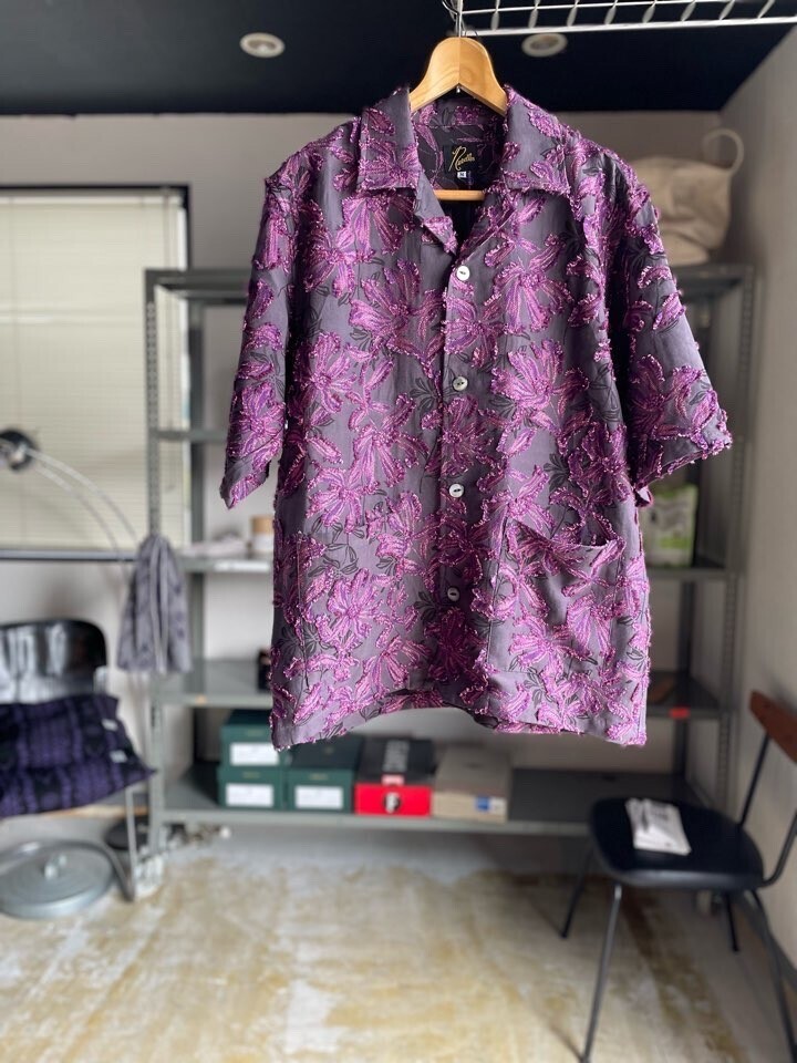 Needles Cabana Shirt 《Flower Cut Jq.》ｰ CHARCOAL [PU224]
