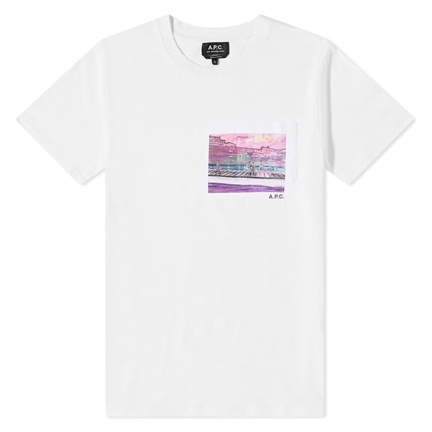 A.P.C. ELIAS POCKET PRINT TEE WHITE