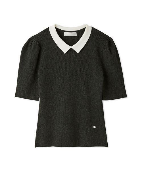 CELFORD シルク混襟付きニットプルオーバー