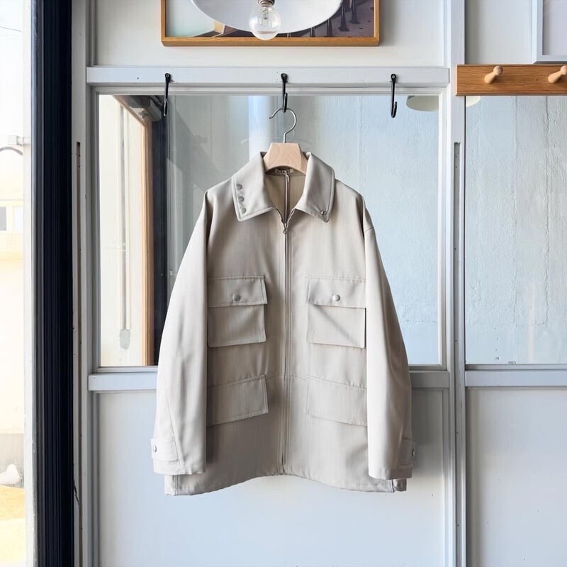 AURALEE WOOL MAX CANVAS BLOUSON