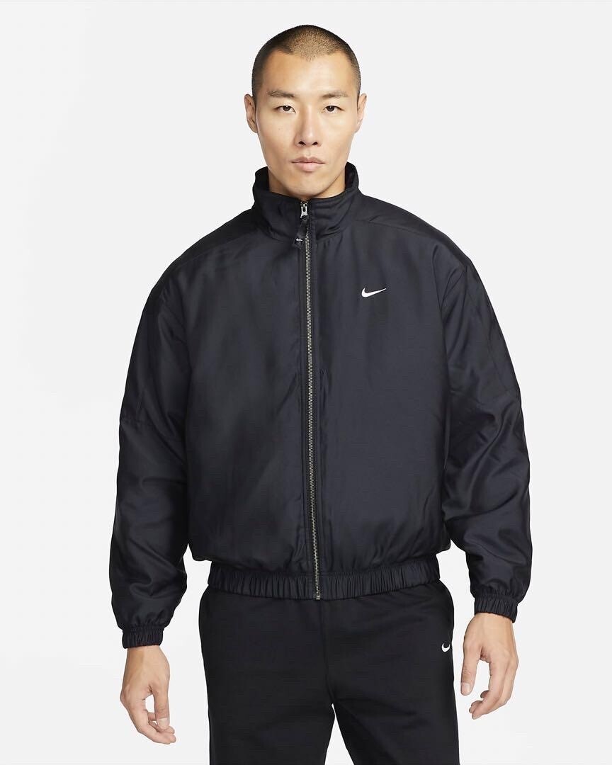 NIKE Solo Swoosh Satin Bomber Jacket