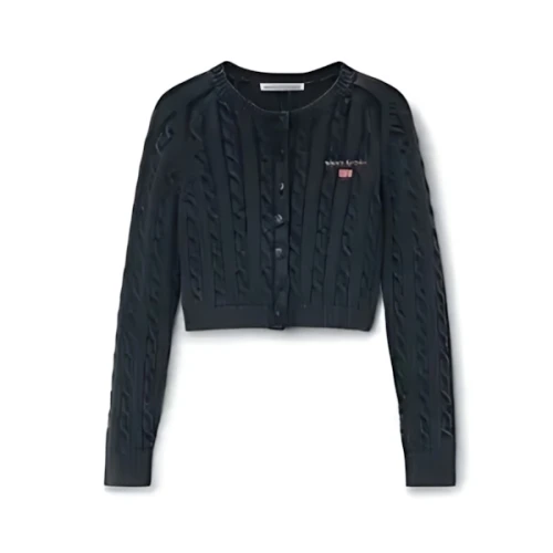Alexander Wang オーガニックコットン ケーブルニット クロップドカーディガン