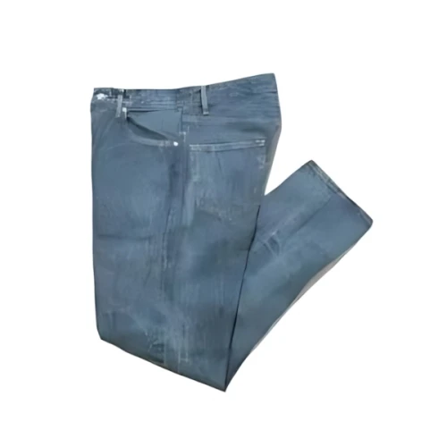 AURALEE SELVEDGE FADED LIGHT DENIM PANTS