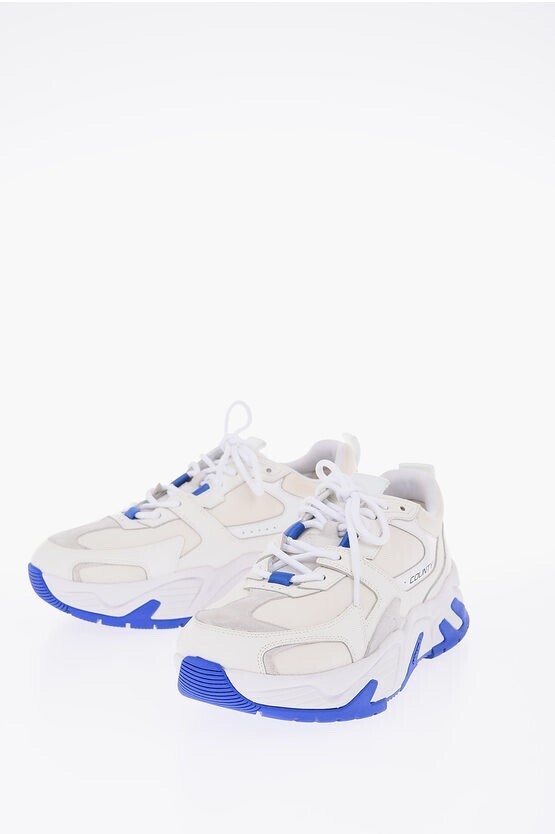 MARCELO BURLON SNEAKERS L C-RUN 3000 IN PELLE E TESSUTO