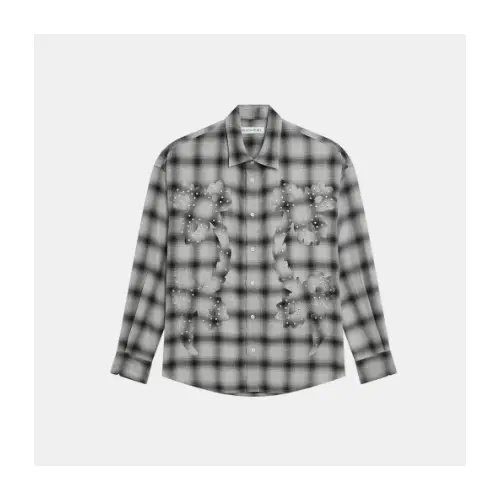 BLUEMARBLE Studded-Appliqué Plaid Shirt