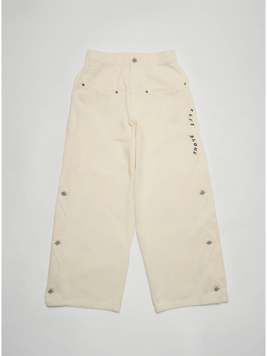 Left Alone WAVE DENIM PANTS -WHITE-