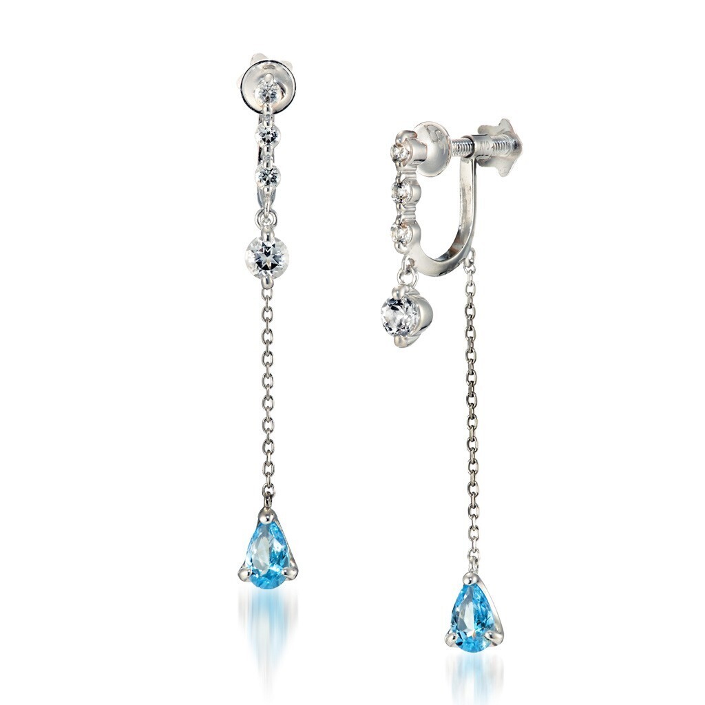 STAR JEWELRY K10 イヤリング CHAIN EARRINGS