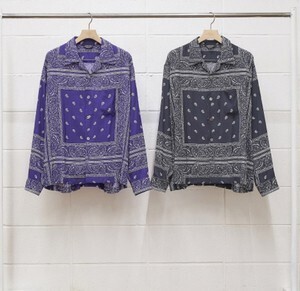 UNUSED Bandana open collar shirt.