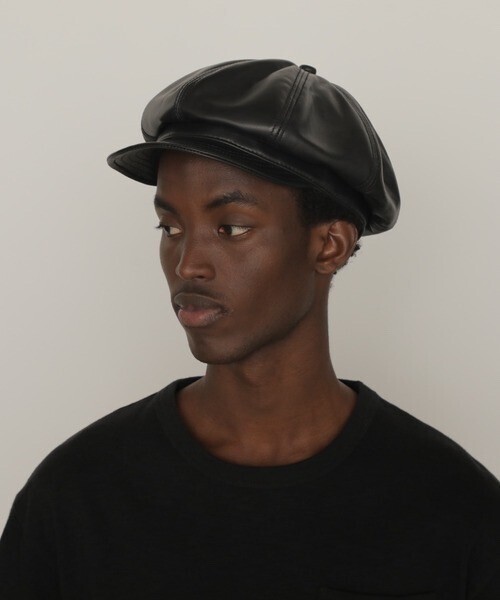 Schott LEATHER NEWSBOY CAP/レザー ニュースボーイ キャップ